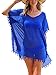 Adreamly Women's Stylish Chiffon Tassel Kaftan Swimsuit Beachwear Cover Up Free Size Blue