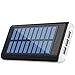 HuaF Solar Charger 24000mah Portable Charger Power Bank 3 USB Ports(1A+2A+2A) Backup Battery for iPhone iPad Samsung HTC Cellphones Tablet and More
