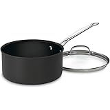 Cuisinart Chef's Classic Nonstick Hard-Anodized 3-Quart Saucepan with Lid,Black