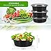 Meal Prep Containers, 10 Pack Premium Quality Meal Prep Plastic Microwavable Food Containers for adults (BPA free Food Grade/Freezer/Dishwasher Safe) (advanced)