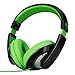 RockPapa On Ear Stereo Headphones Earphones for Adults Kids Childs Teens, Adjustable, Heavy Deep Bass for iPhone iPod iPad MacBook Surface MP3 DVD Smartphones Laptop (Black/Green) primary
