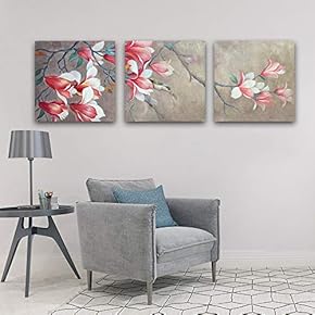 3 Panel Elegant Flowers Pictures Home Wall for...