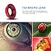 Universal Phone Camera Lens - Luxsure 3 in 1 Phone Lens Kit with 180° Fisheye Len + Super Wide Angle Lens + 10X Macro Lens for iPhone 7/6s Plus/6s/6/6 Plus Samsung iPad and Most Smartphones (Red)
