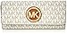 MICHAEL KORS PVC Leather Fulton Flap Continental Wallet, 32S7GFTE3B VANILLA