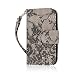 HTC One SV Wallet Case, MPERO FLEX FLIP Wallet Case for HTC One SV - Black Lace