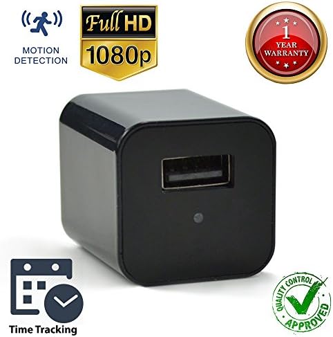 Hidden Spy Camera [Newest model] Smart Mini Spy Charger With Motion Detection and Loop Recording - Storage up to 32gb - By Vicksa