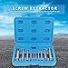 10 Pcs Tap Extractor Set Broken Head Screw Remover Steel Screw Remover Tool 3 Types