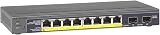 NETGEAR 8 Port Gigabit PoE Smart Switch 2 SFP Fiber Ports Network Managed view 2
