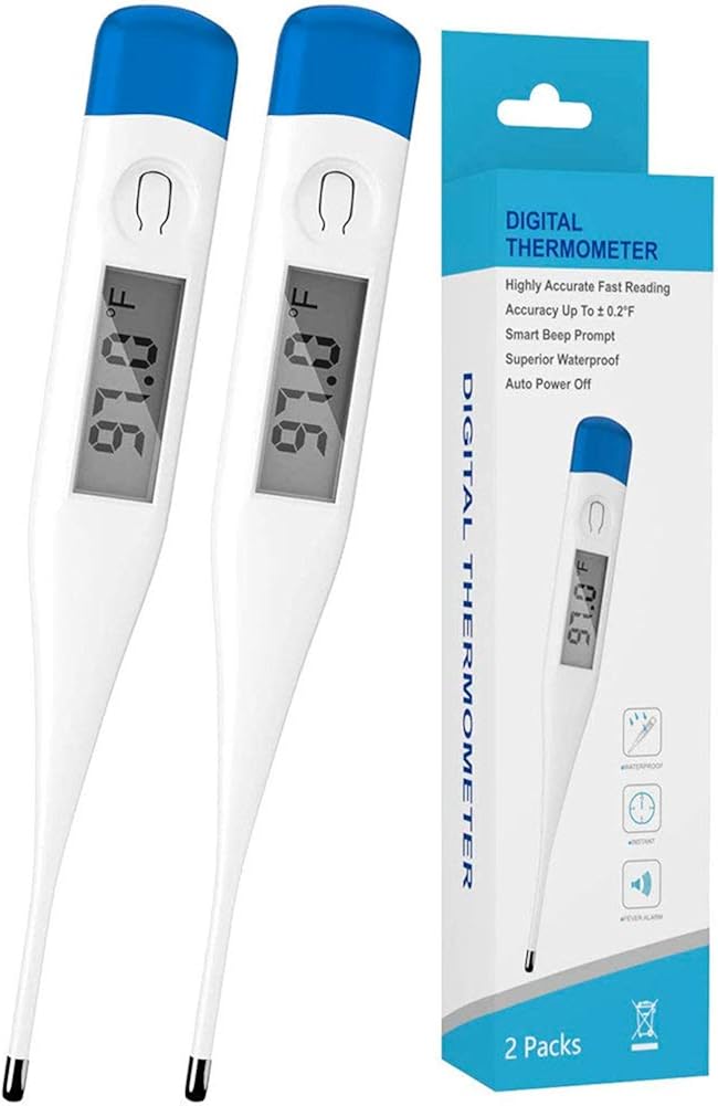 KMOOL Digital Tharmomitor For Any Ages, Measure Device with Large Lcd Fast Reading 2 Packs: Clothing