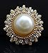 L'VOW Gold Crystal Pearl Brooches Brooch Pins Wedding Corsage Bouquet Kit Pack of 12