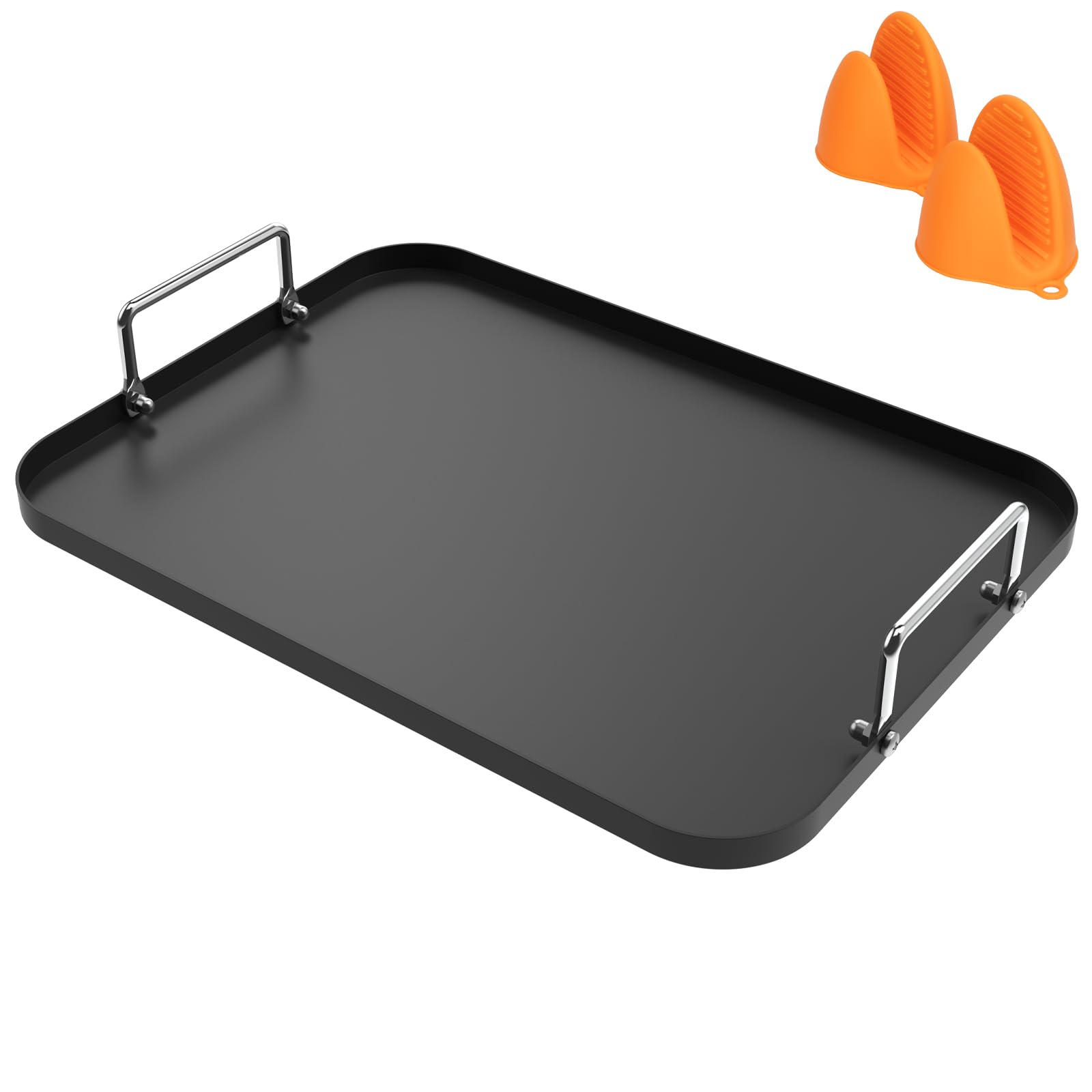 Photo 1 of 19.5 Inch Grill Griddle for Weber Genesis 300 Series, Genesis E310 E320 E330 S310 S320 S330 EP310 EP320 EP330 Gas Grill, Hard Anodized Nonstick Double Burner Griddle Pan for Stove Top, Oven, Electric