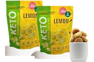 Keto Cookies | Healthy Snacks | Sugar Free | Gluten Free | Low Carb | Grain Free | Prime Delivery Diet Gift Snack for Adults, Men, Women | Lemon Flavor | Too Good Gourmet | 2 Pack