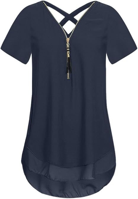 FELZ Blusas De Mujer Elegantes Blusa De Gasa Suelta para Mujer Manga