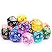 Outee 140 Pcs Polyhedral Dice Set DND Dice 20 Color Complete Dice and Dice Sets for MTG RPG Dice Game with 1 Big Pouch