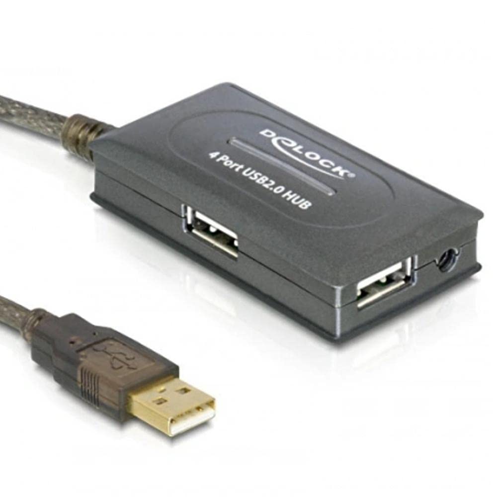 Delock USB Verlängerungskabel (4-Port Hub, USB 2.0, 10m )