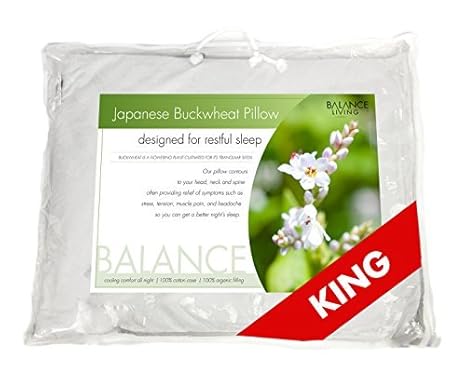 Balance Living Buckwheat Pillow King Size 20 X36 100 Organic
