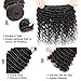 NewYou Brazilian Virgin Deep Wave 3 Bundles with Closure 8A Grade Unprocessed Human Hair with 4×4 Lace Closure Free Part Natural Color (18 20 22 with 16)