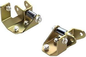 MetalCloak Outboard Shock Mount Spacer, Relocation Kit, Compatible with Jeep 2007-2018 JK Wrangler, Strong 3/16’ Hot Rolled Steel Plate, Shock Mount Spacers, Gold Zinc Plate Protection, Easy Install