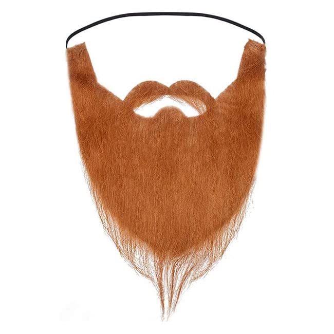 Losuya Funny Fake Beards Mustaches Halloween Beard Costume Accessories Party Supplies (Brown)