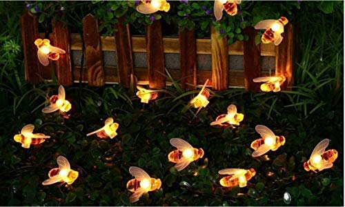 CUQOO Solar-Gartenlichter – Honigbienen-Lichterkette mit 30 LEDs, 180 cm, wasserdicht, für den Außenbereich, für… – Bild 5