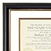 Artcare by Nielsen Bainbridge 12x15 Tuscan Collection Black and Gold Archival Document Frame with Warm White Mat for 8.5x11 Document