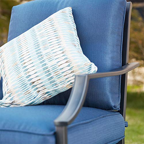 Top Space Patio Chairs Outdoor Rocking Chair Bistro Set Patio Conversation Set,Motion Metal Outdoor Furniture with 2 Outdoor Chairs