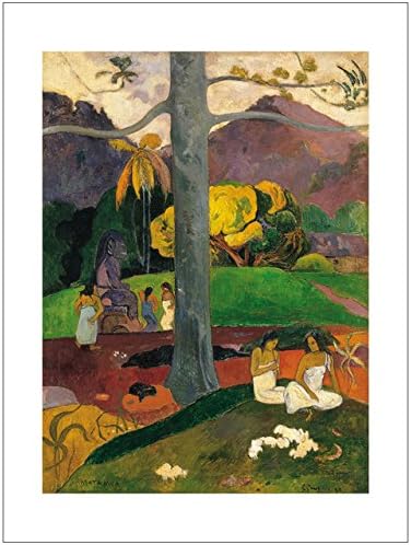 The Period landscape canvas painting scenery picture impressionism masterpiece poster home art Mata Mua In Olden Time 1892 By Paul Gauguin(Frameless,12x20inch)