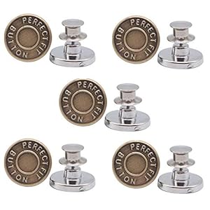 Jean-knoopspelden, 17 MM Vervangende Jeansknopen, Geen Naai-instantknoop Afneembare Broekknooppennen, Verwijderbare…