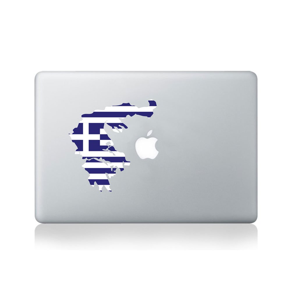 National Flag Country Outline of Greece Vinyl Sticker for Macbook (13-inch Macbook and 15-inch Macbook) / Laptop/Guitar
