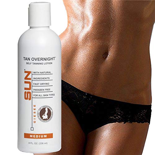 Sun Laboratories Sunless Tanning Lotion Tan Overnight 8 fl oz Medium to Dark Tan for All Skin Types