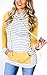 ECOWISH Womens Cowl Neck Patchwork Pullover Hoodies Drawstring Sweater Long Sleeve Casual Sweatshirts Blouses Tops