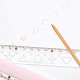 2 Pcs Folding Transparent Geometric Ruler Set - School Stationery Kids view 2