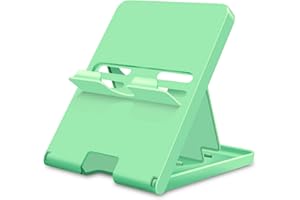 ELIATER Stand Compatible with Nintendo Switch, Adjustable Switch Playstand, Foldable Phone Stand for Desk, Compact & Portable Switch Holder Accessories (Green)