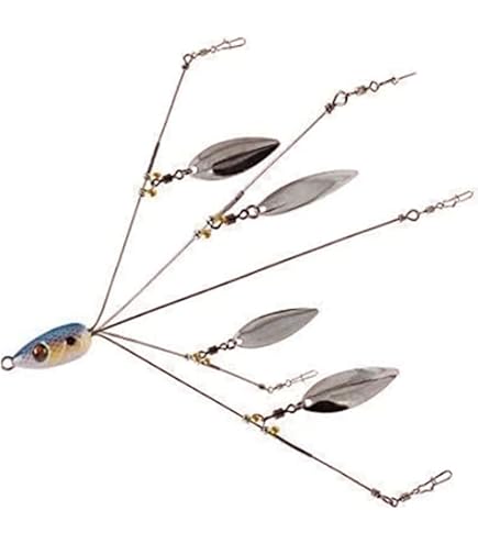 Alabama Rig 5 Braccia 8 Pale Umbrella Rig - Esche Da Pesca (Ghost Shad) Underground Outdoors