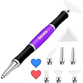 Benote Ergonomic Diamond Art Painting Pen - Upgrade Dual Rubber Metal Screw-In Tip for Round and Square Drill - DIY Craft 5D