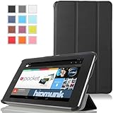 Google Nexus 7 2012ケース - ATiC Google Nexus 7 2012(第一世代)タブレット専用開閉式三つ折薄型スタンドケース， BLACK