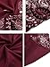 Romwe Women's Summer Sundress Floral Printed Sleeveless Casual A Line Dress Wine S