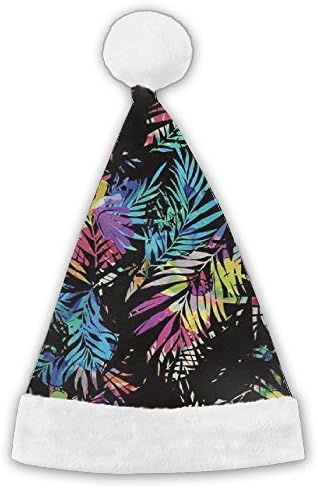 Funky Plam Tree Leaves Cute Holiday Theme Mini Merry Christmas Decorated Santa Hats