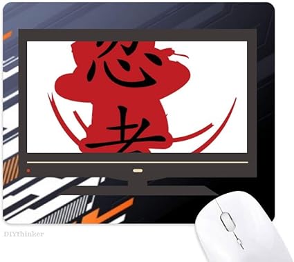 Amazon 日本忍者言葉のシルエットのイラスト ノンスリップラバーマウスパッドはコンピュータゲームのオフィス マウスパッド 通販