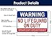 Swimming Pool Sign, Warning No Lifeguard On Duty Sign, 10x14 Inches, Rust Free .040 Aluminum, Fade Resistant, Made in USA by Sigo Signs