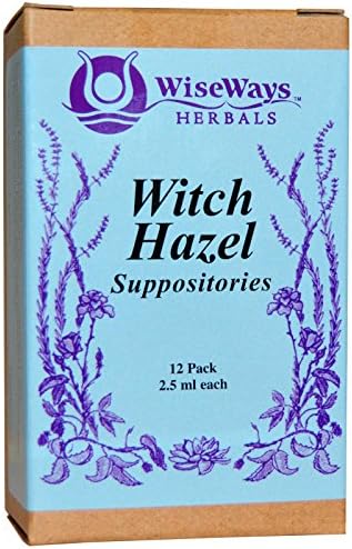 WiseWays Herbals, LLC, Witch Hazel Suppositories, 12 Pack, 2.5 ml Each - 2PC