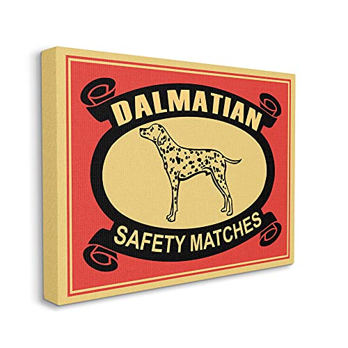 Stupell Industries Vintage Dalmatian Safety Matches Illustration Red, Designed…