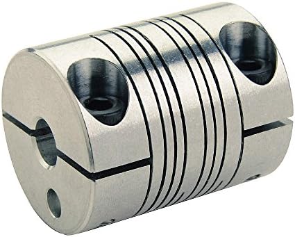Ruland MWC25-3/8"-6MM-A 7075 Aluminum Beam Coupling, 4-Beam Clamp Style, 0.375" x 6 mm Bores, 0.984"/25.0 mm OD, 1.181"/30.0 mm Length