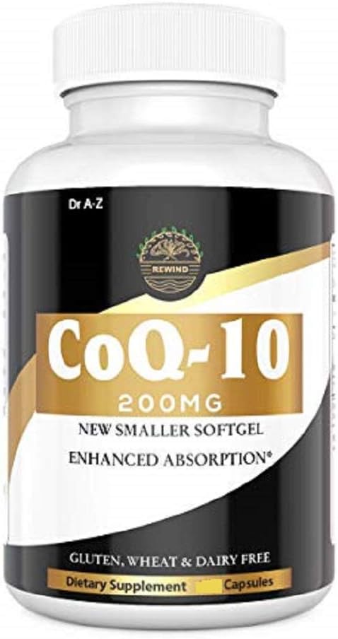 Nature's Pure Co q 10 Supplement 200mg Coq10 Capsules Veggie Ubiquinol, Ubiquinone Co Q 10 Enzyme Coq10 200mg, Cq10 200mg Promotes Heart Health, Energy Production, Naturally Fermented 90 Capsules