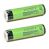 2 Panasonic NCR18650B 18650 3400mAh 3.7v Protected Button Top Batteries