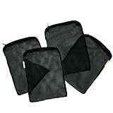 Filter Bags,Govine Aquarium Universal Media Filter Bag for Pelletized Carbon, Bio Balls, Ceramic Rings, Ammonia Remover (Black, 8