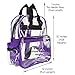 DALIX Small Clear Backpack Bag in Purple