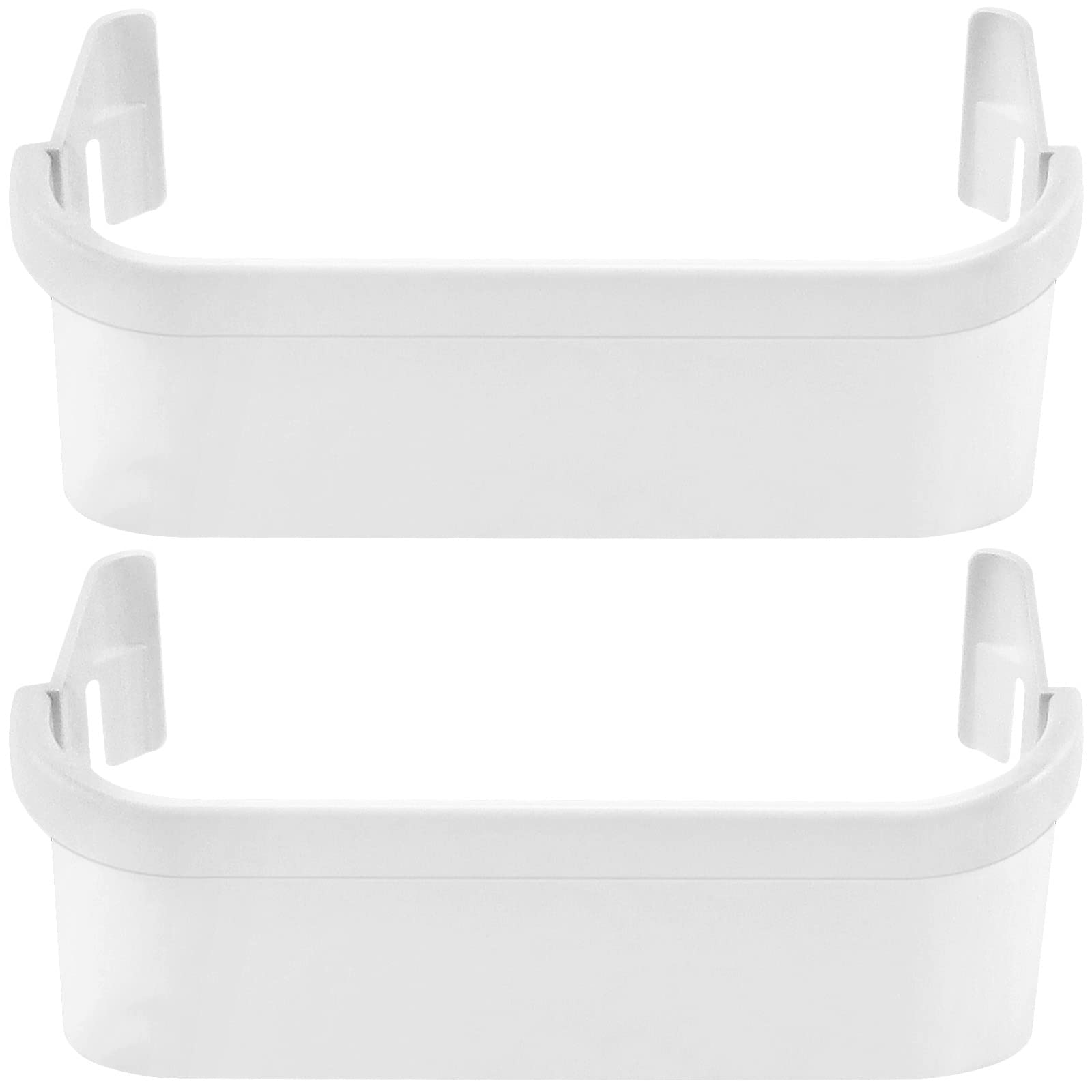Photo 1 of 240351601 Refrigerator Freezer Door Bin Side Shelf Compatible with Ken.more Fri.gidaire Refrigerator Replace 240351607 891154 AP2115974 White Freezer Lower Door Shelf Bin - 2 PACK By Fetechmate