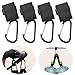 Bassion Stroller Hook - 4 Pack of Multi Purpose Hooks - Hanger for Baby Diaper Bags, Groceries, Clothing, Purse