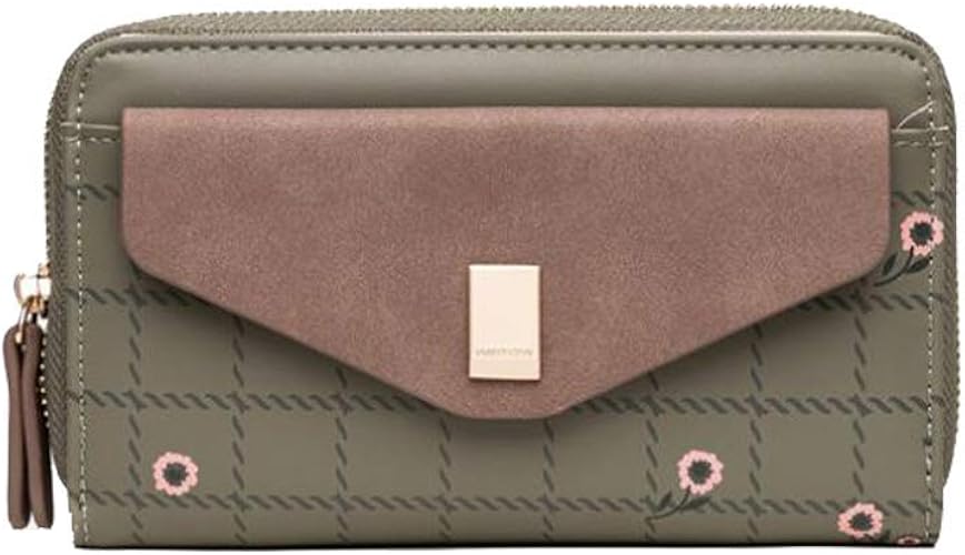 Amazon Zaltkaten 財布 レディース 小銭入れ 多機能 カード入れ 大容量 軽量 女性用 長財布 二つ折り 10枚カード収納 グリーン Zaltkaten 財布